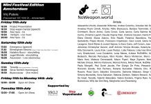 Mini Festival in Vrij Paleis Amsterdam Overview NOWEAPON.WORLD-MINI-FESTIVAL-AMSTERDAM, Program.